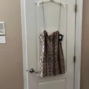 Snake skin look mini dress